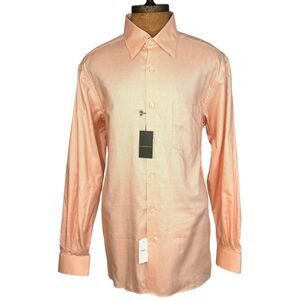 New Ermenegildo Zegna Salmon Dress Shirt Men's Size XL $295 MSRP